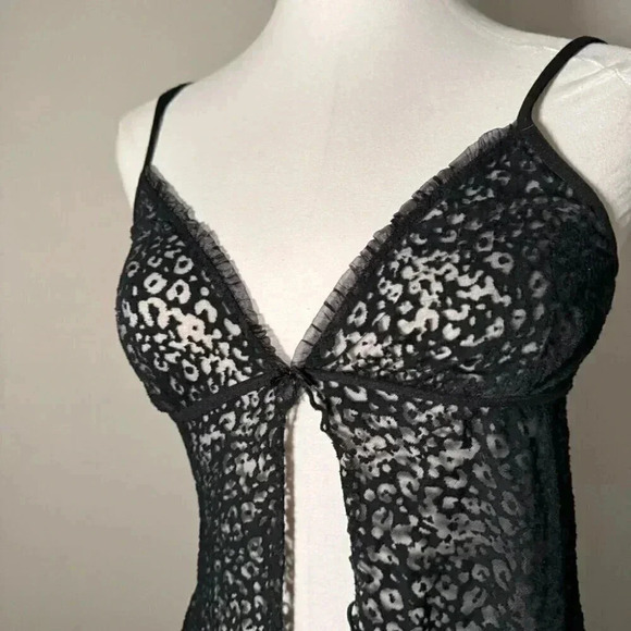 Y2K la Senza babydoll mesh goth top S - Picture 3 of 6